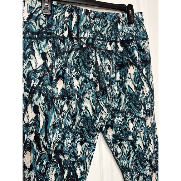 Sweaty Betty XL The Power Workout Leggings Blue Marble Print - Picture 4 of 11